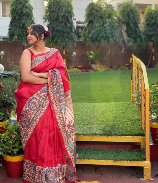 Traditional Red Saree