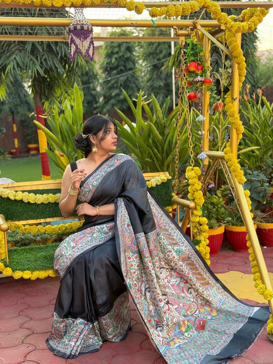Traditional Black Saree