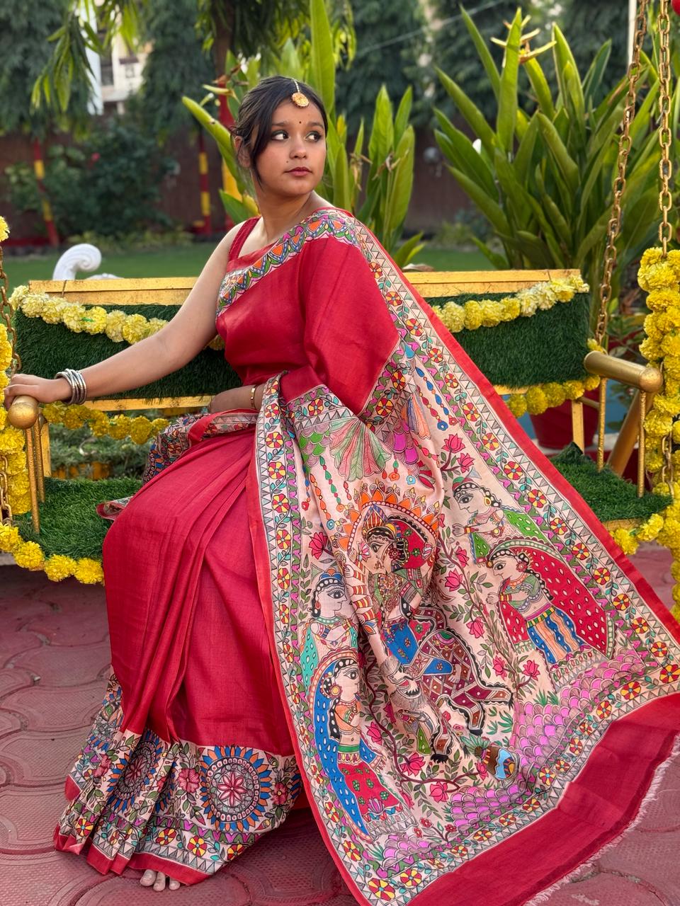 Traditional Red Saree
