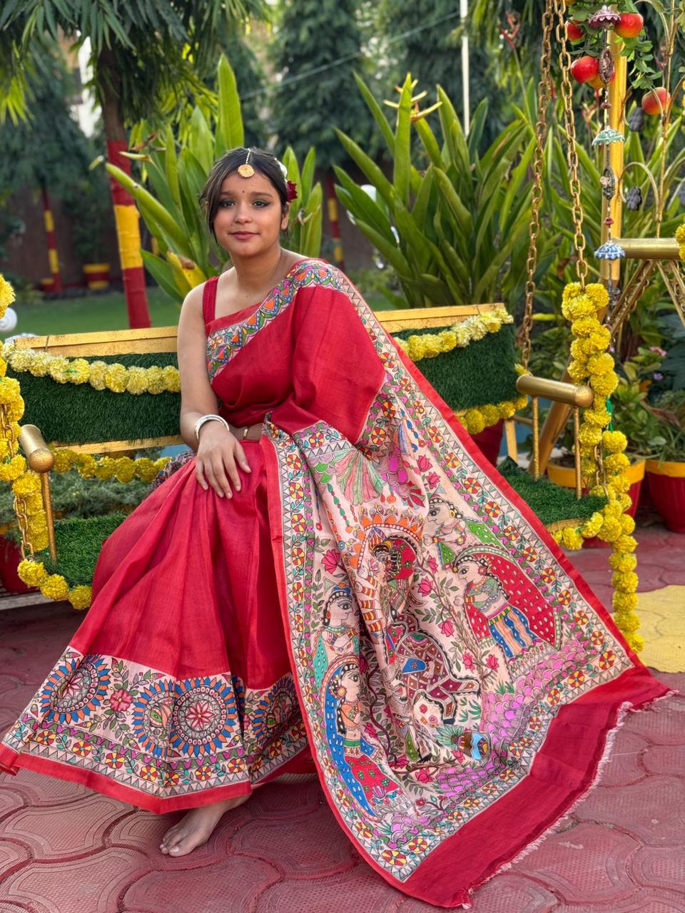 Traditional Red Saree