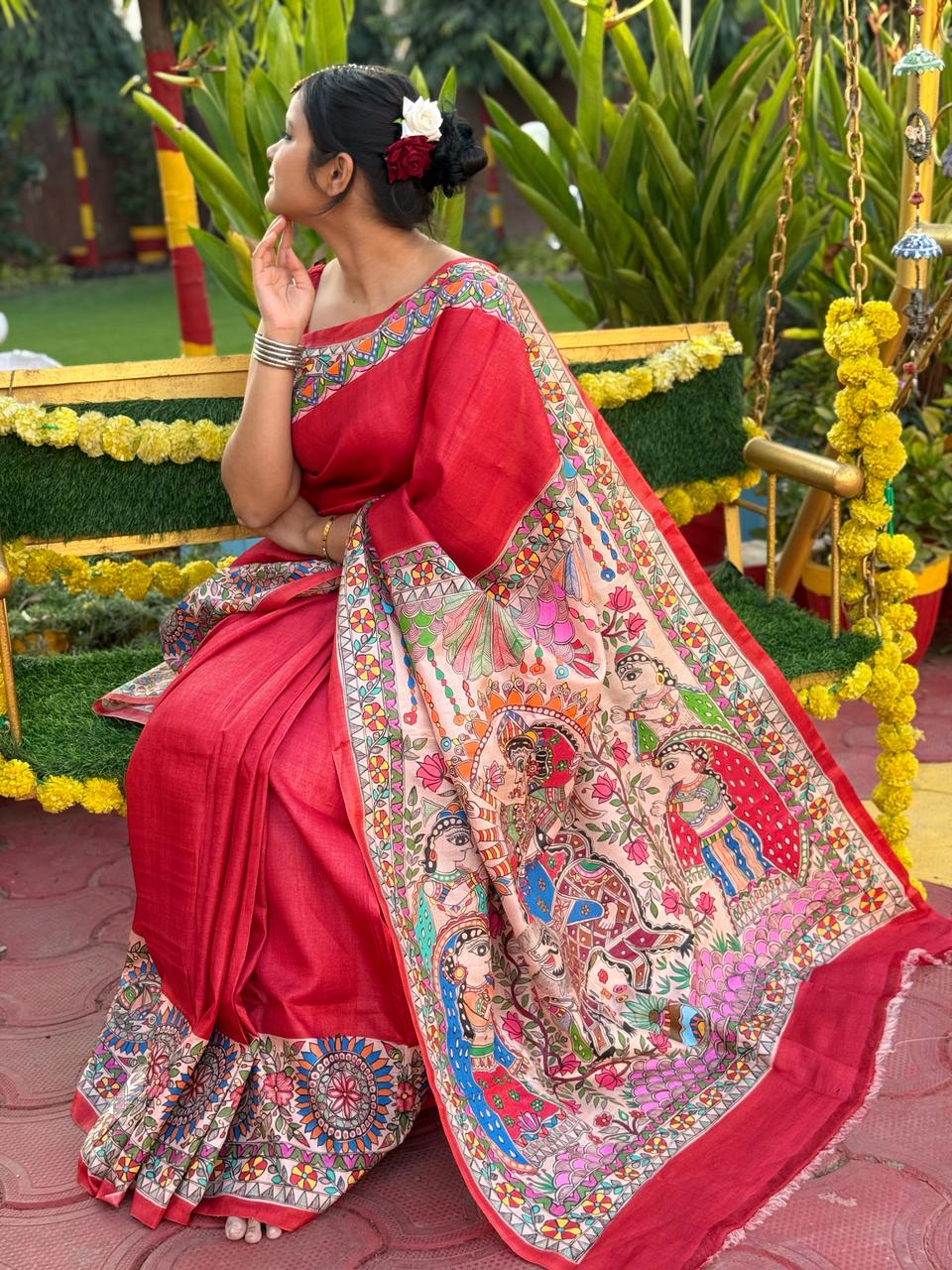 Traditional Red Saree
