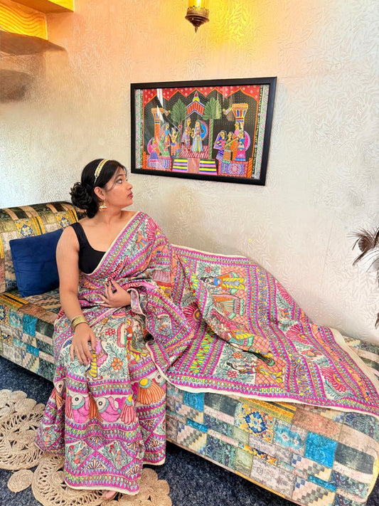 Pink Saree